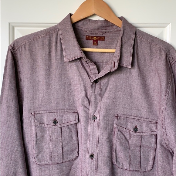 7 for all mankind front pocket shirt - Picture 1 of 3
